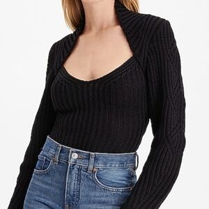 Express Ribbed Long Sleeve VNeck  Sweater SZ M